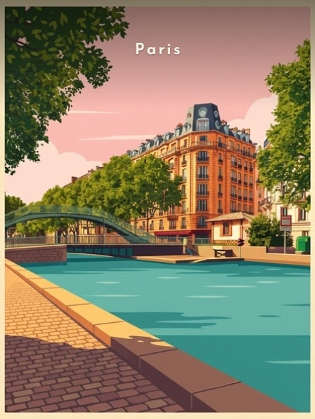 Passerelle sur le canal Saint-Martin — Pôdevache, visuel seul
