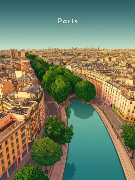 Plongée sur le canal Saint-Martin — Pôdevache, visuel seul