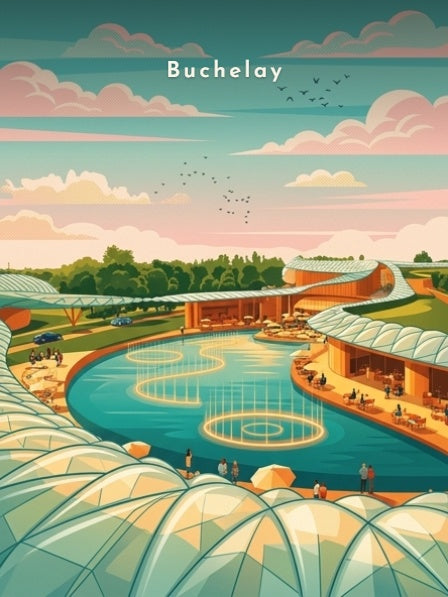 Le bassin et ses verrières contemporaines — Pôdevache, visuel seul