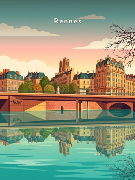 La Vilaine et la cathédrale Saint-Pierre — Pôdevache, visuel seul