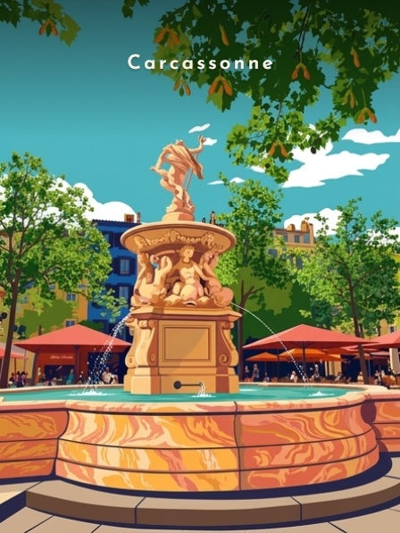 Fontaine de Neptune, place Carnot — Pôdevache, visuel seul