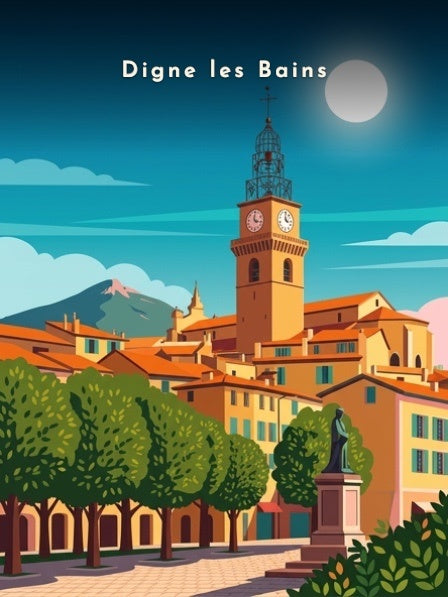 Place Gassendi et campanile — Pôdevache, visuel seul