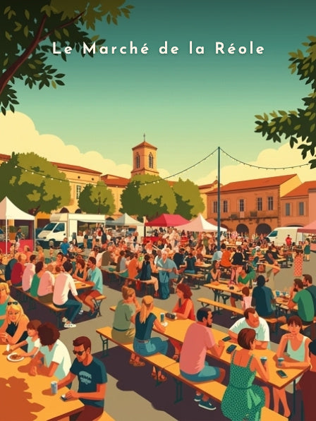 Le Marché de la Réole — Pôdevache, visuel seul
