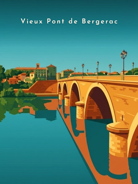Vieux Pont de Bergerac — Pôdevache, visuel seul