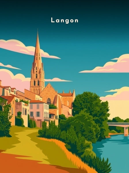 L'église Saint-Gervais depuis la berge — Pôdevache, visuel seul