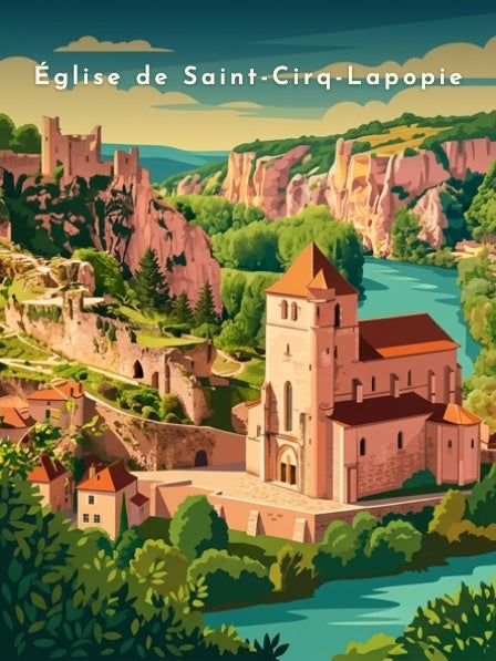 Église de Saint-Cirq-Lapopie — Pôdevache, visuel seul