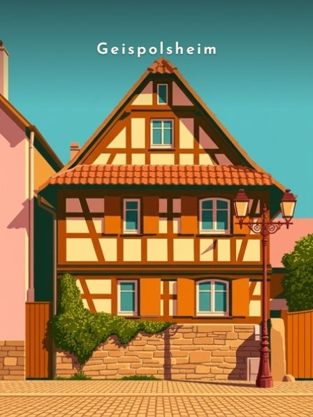 Maison alsacienne à colombages — Pôdevache, visuel seul