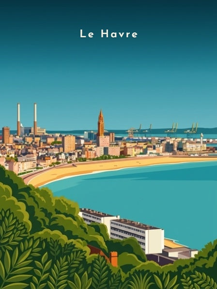 Panorama depuis Sainte-Adresse — Pôdevache, visuel seul
