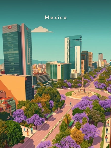 Paseo de la Reforma et l'Ange — Pôdevache, visuel seul