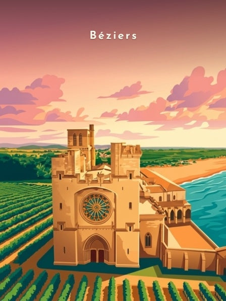 Cathédrale Saint-Nazaire et les vignes — Pôdevache, visuel seul