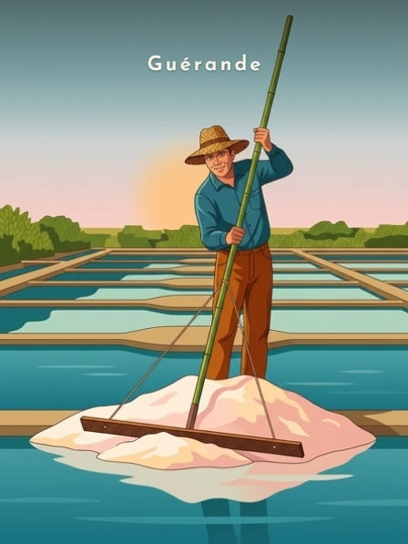Paludier dans les marais salants — Pôdevache, visuel seul