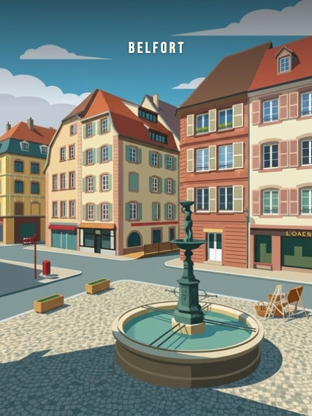 Place de la Petite Fontaine — Pôdevache, visuel seul
