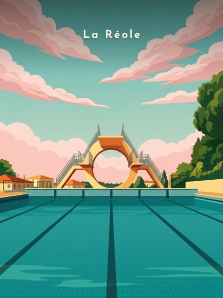 Le plongeoir de la piscine — Pôdevache, visuel seul