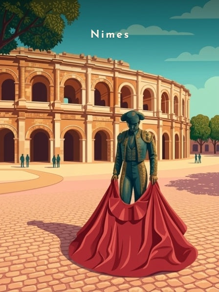 Statue de Nimeño II devant les Arènes — Pôdevache, visuel seul