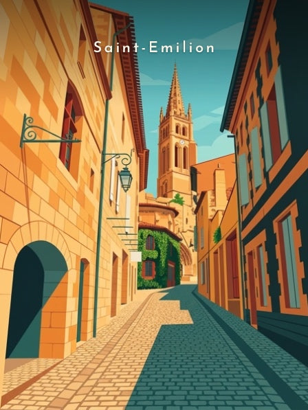 Ruelle dorée vers le clocher — Pôdevache, visuel seul