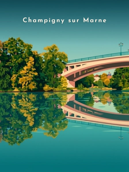 Le pont et son reflet — Pôdevache, visuel seul