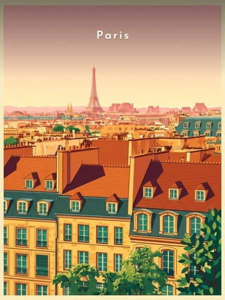 Panorama sur les toits et la tour Eiffel — Pôdevache, visuel seul