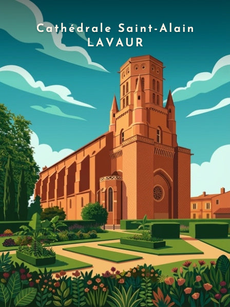 Cathédrale Saint-Alain Lavaur — Pôdevache, visuel seul