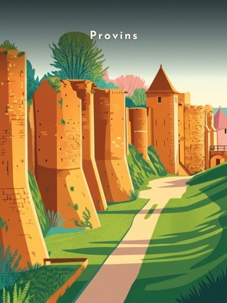 Les remparts depuis les fossés — Pôdevache, visuel seul