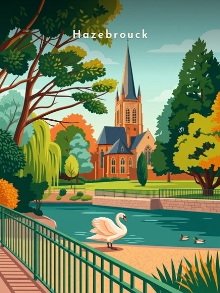 L'église Saint-Éloi depuis le parc — Pôdevache, visuel seul