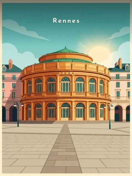 L'Opéra et le parvis au soleil — Pôdevache, visuel seul