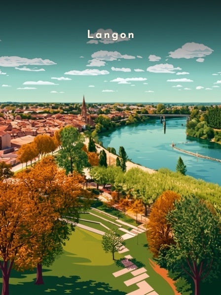 La Garonne et l'église Saint-Gervais — Pôdevache, visuel seul
