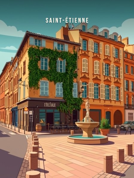 Place et fontaine — Pôdevache, visuel seul