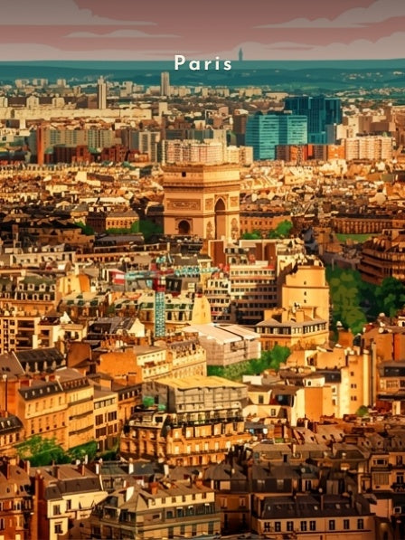 L'Arc de Triomphe et les toits — Pôdevache, visuel seul
