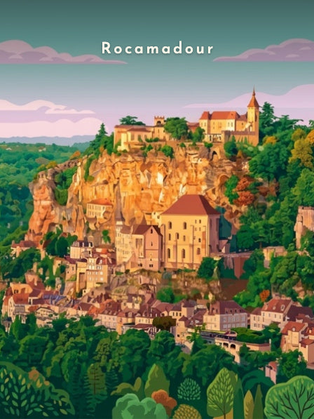 La cité accrochée à la falaise — Pôdevache, visuel seul