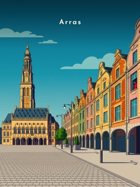 Place des Héros et son beffroi — Pôdevache, visuel seul