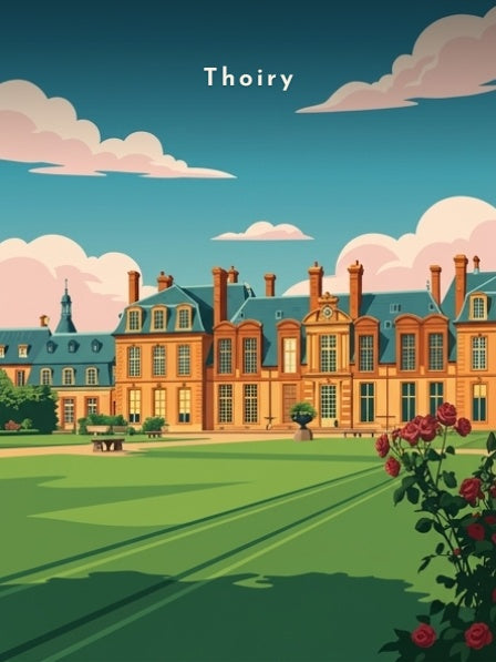 Le château et les rosiers — Pôdevache, visuel seul