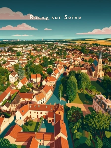Vue sur le bourg et l'église — Pôdevache, visuel seul