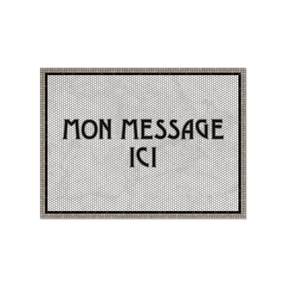 Gray Classic personalized vinyl placemat