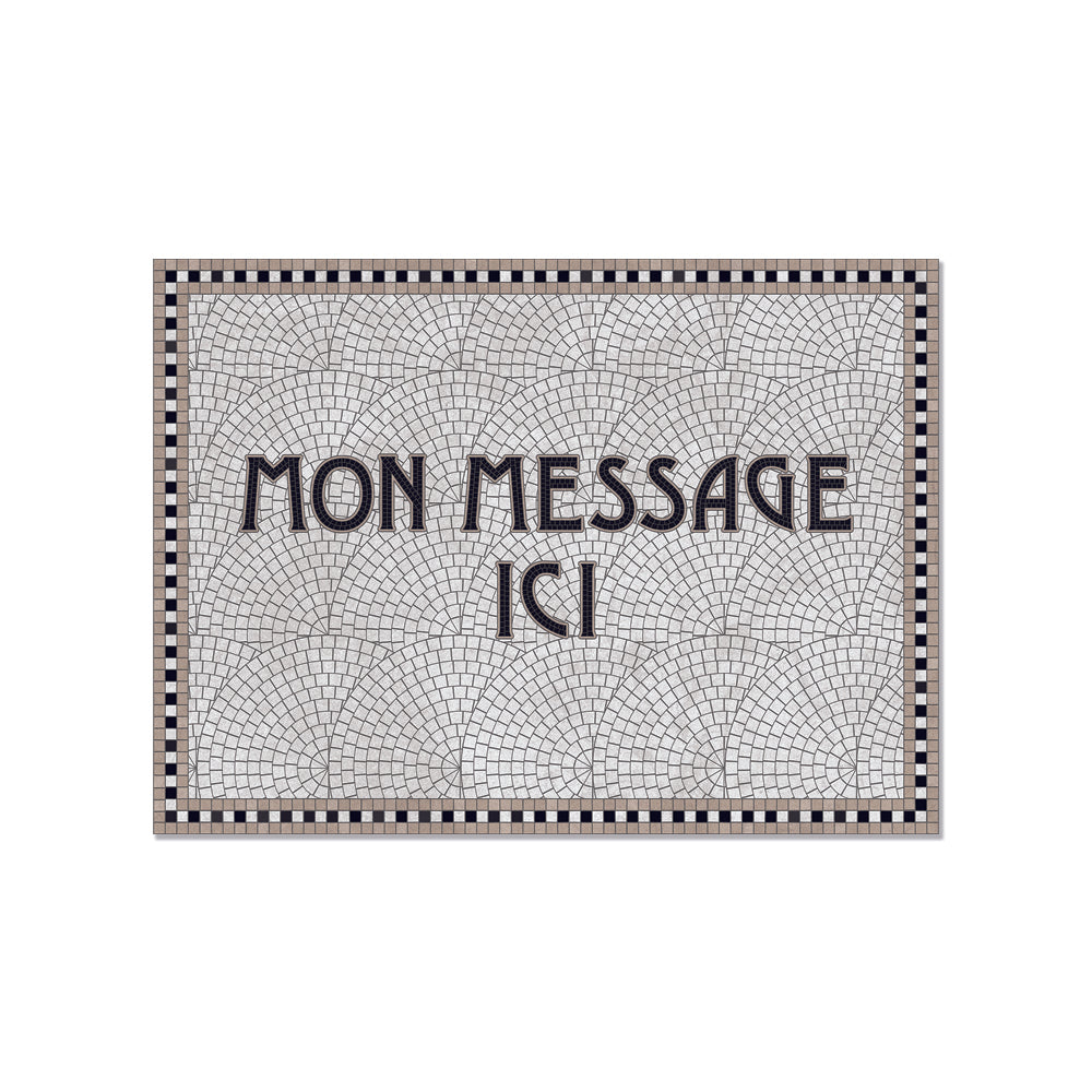Gray Mosaic personalized vinyl placemat