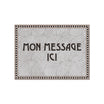 Set de table personnalisé en vinyle rectangulaire — modèle Mosaïc Gris