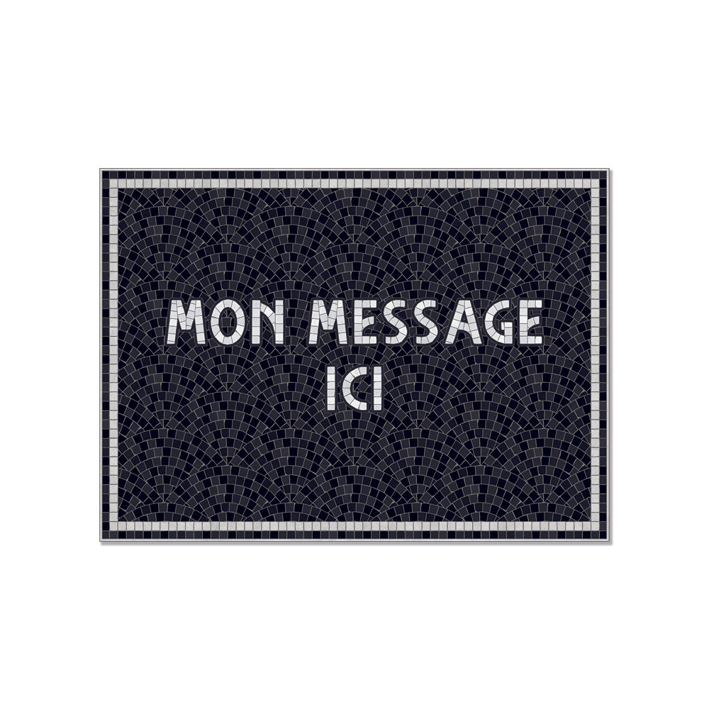 Black Mosaïc personalized vinyl placemat