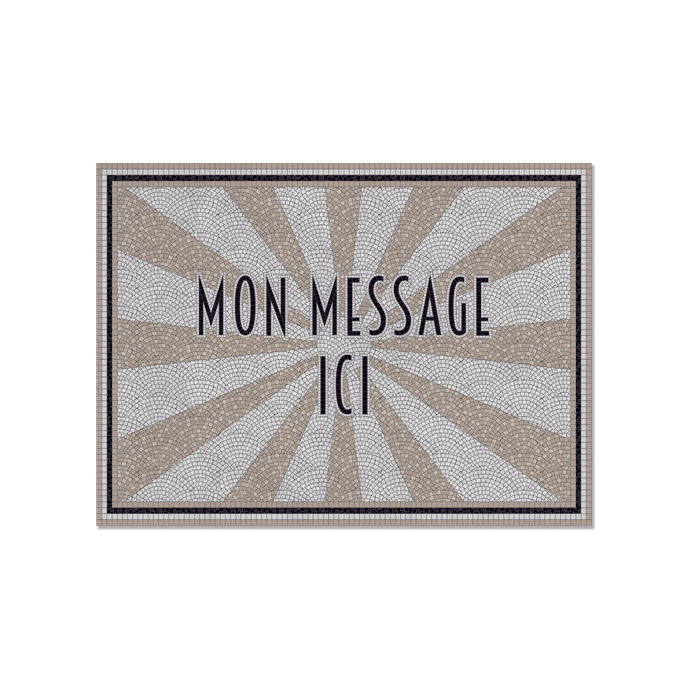 Personalized vinyl placemat Ray Beige