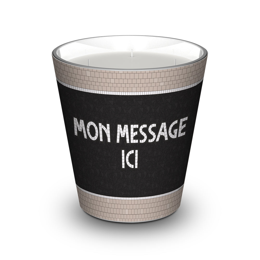 Personalized scented candle Metro Rosé - Sandalwood / Vanilla / Musk