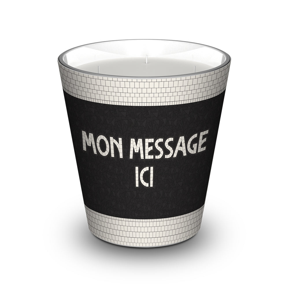 Metro Blanc Personalized Scented Candle - Lily of the Valley / Jasmine / Neroli