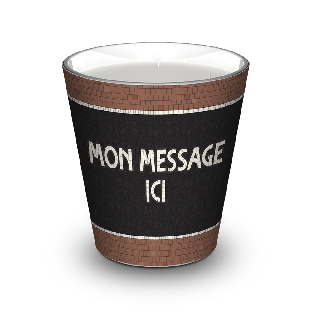 Metro Terracotta personalized scented candle - Fig / Violet / Coconut