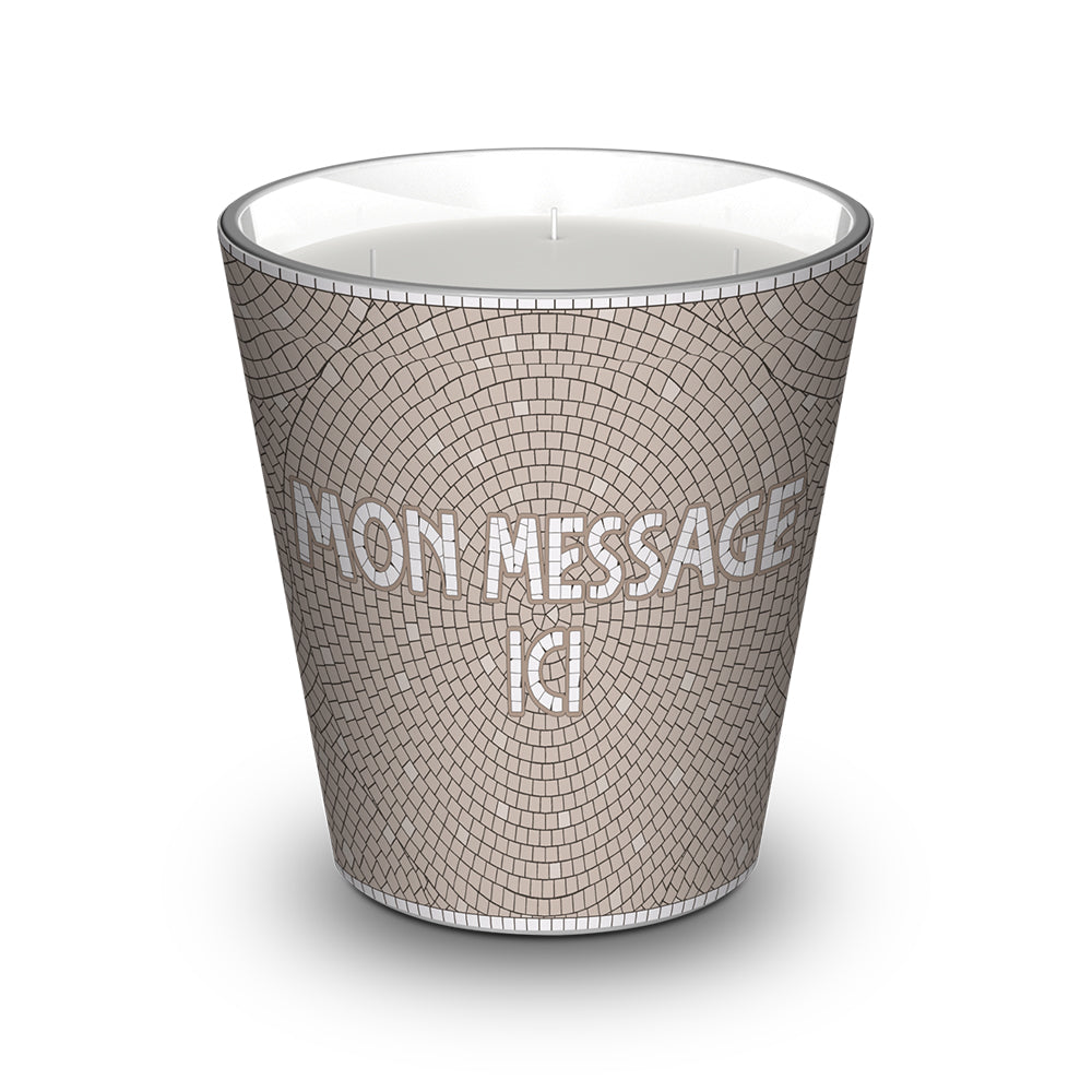 Personalized scented candle Halo Rosé - Almond / Lavender / Musk