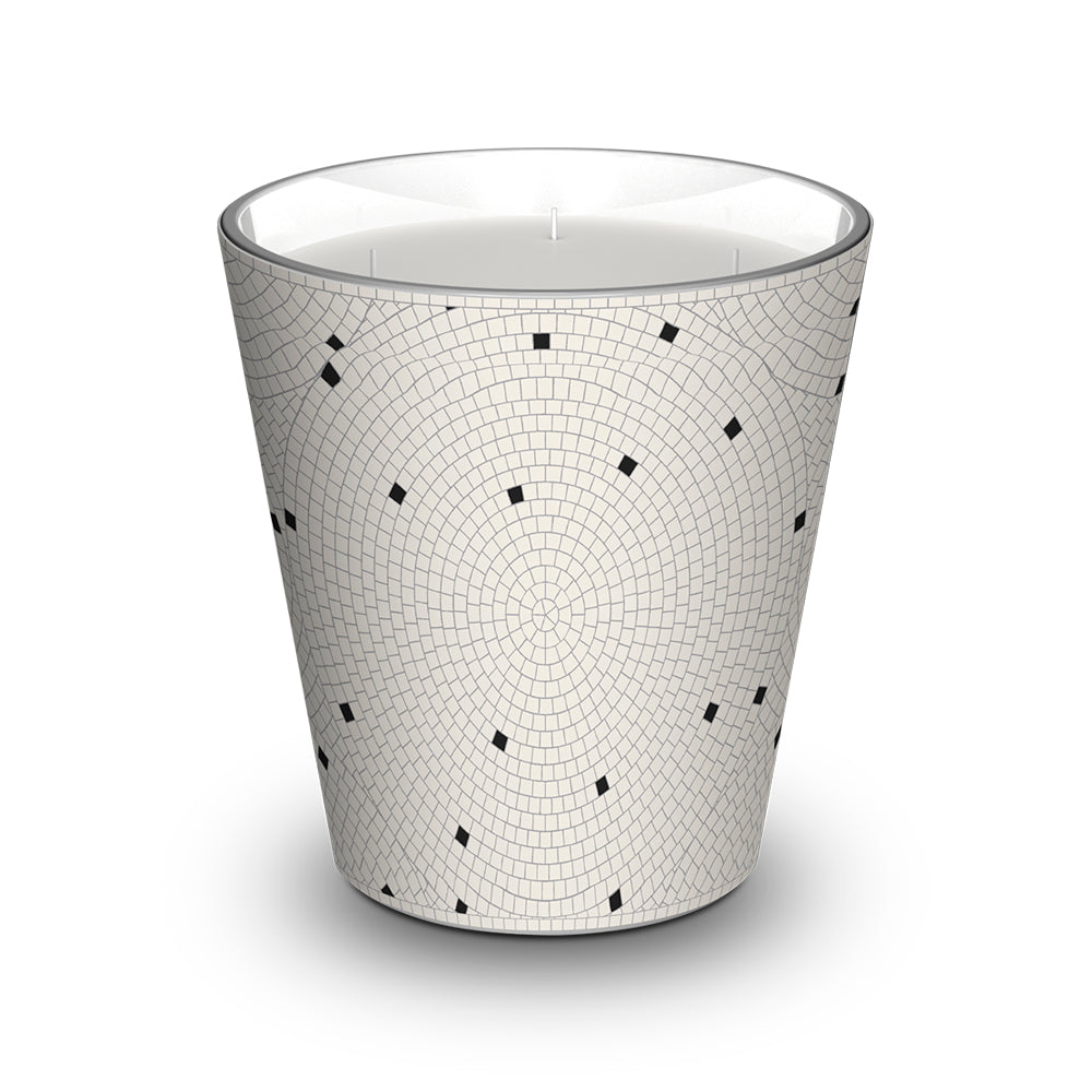 Personalized scented candle Halo Blanc - Bergamot / Tea / Jasmine