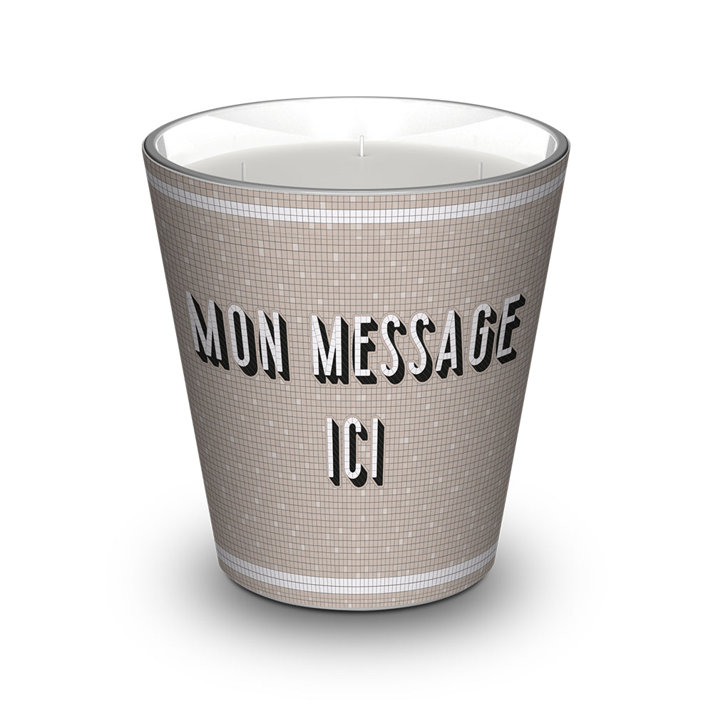 Personalized scented candle Retro Rosé - Petit grain / Neroli / Almond blossom