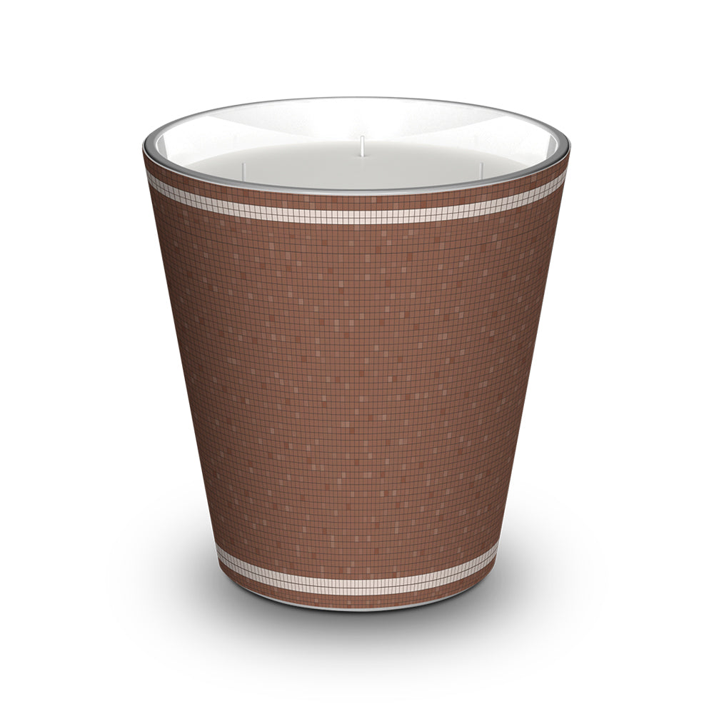 Retro Terracotta personalized scented candle - Biscuit / Milk chocolate / Coffee
