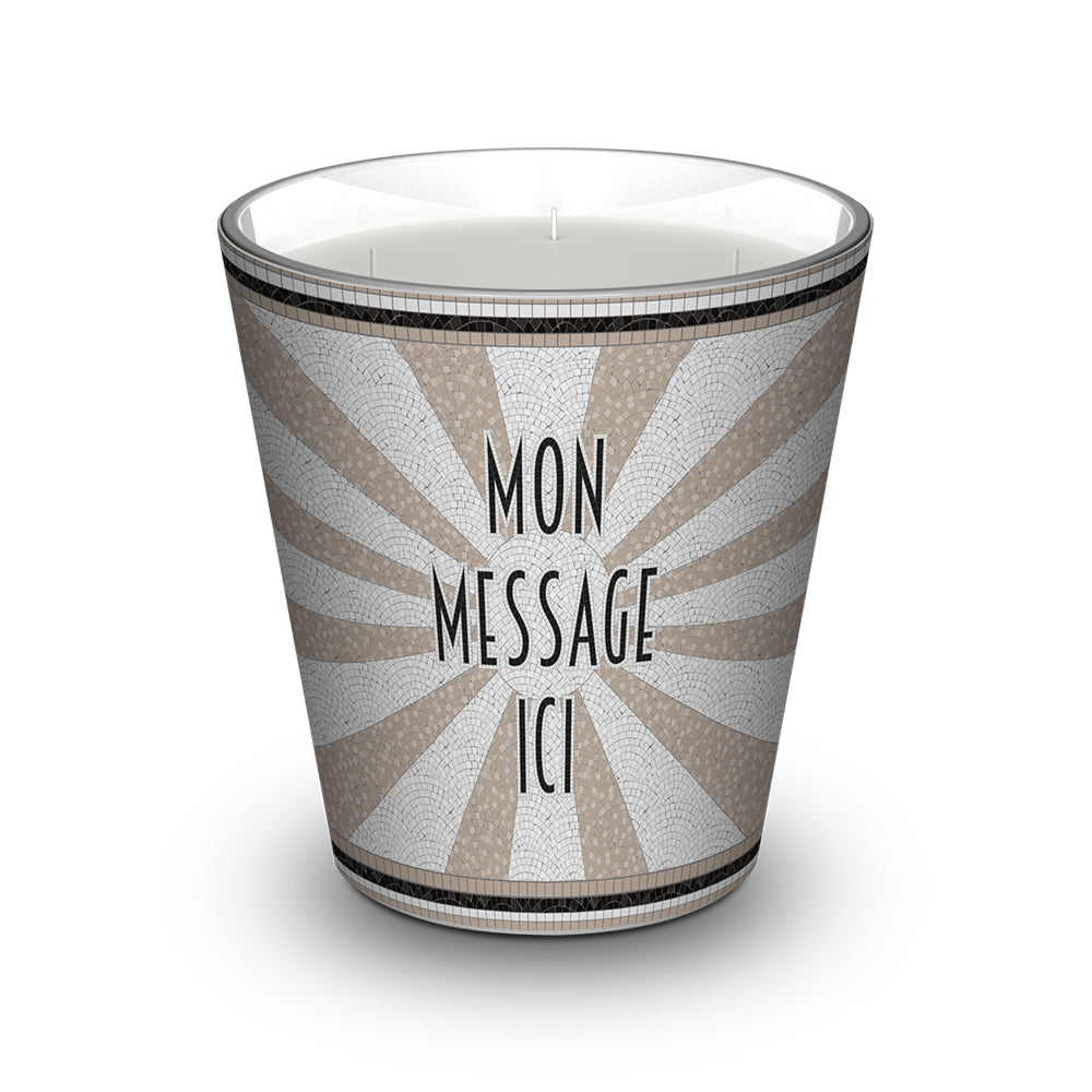 Personalized scented candle Ray Beige - Patchouli / Cedar / Vanilla