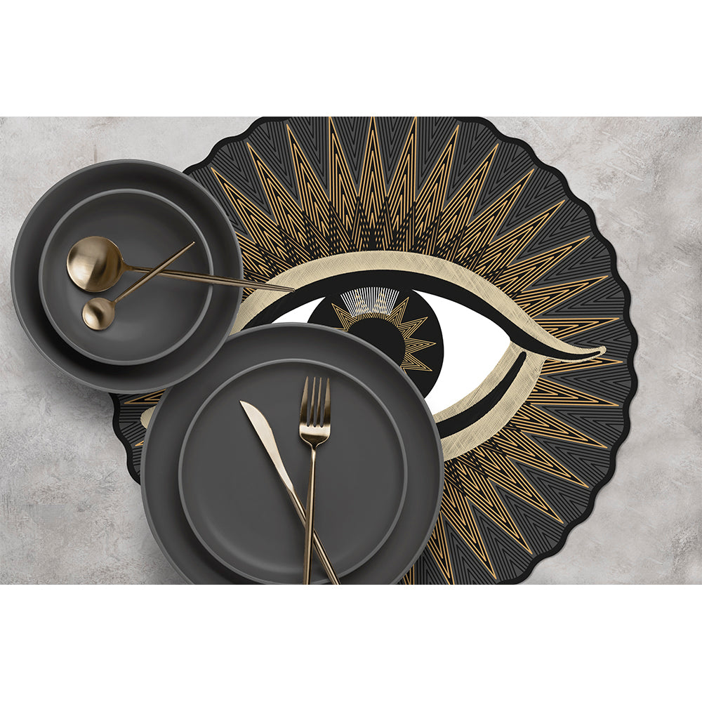 Mantel individual de vinilo Ojo dorado