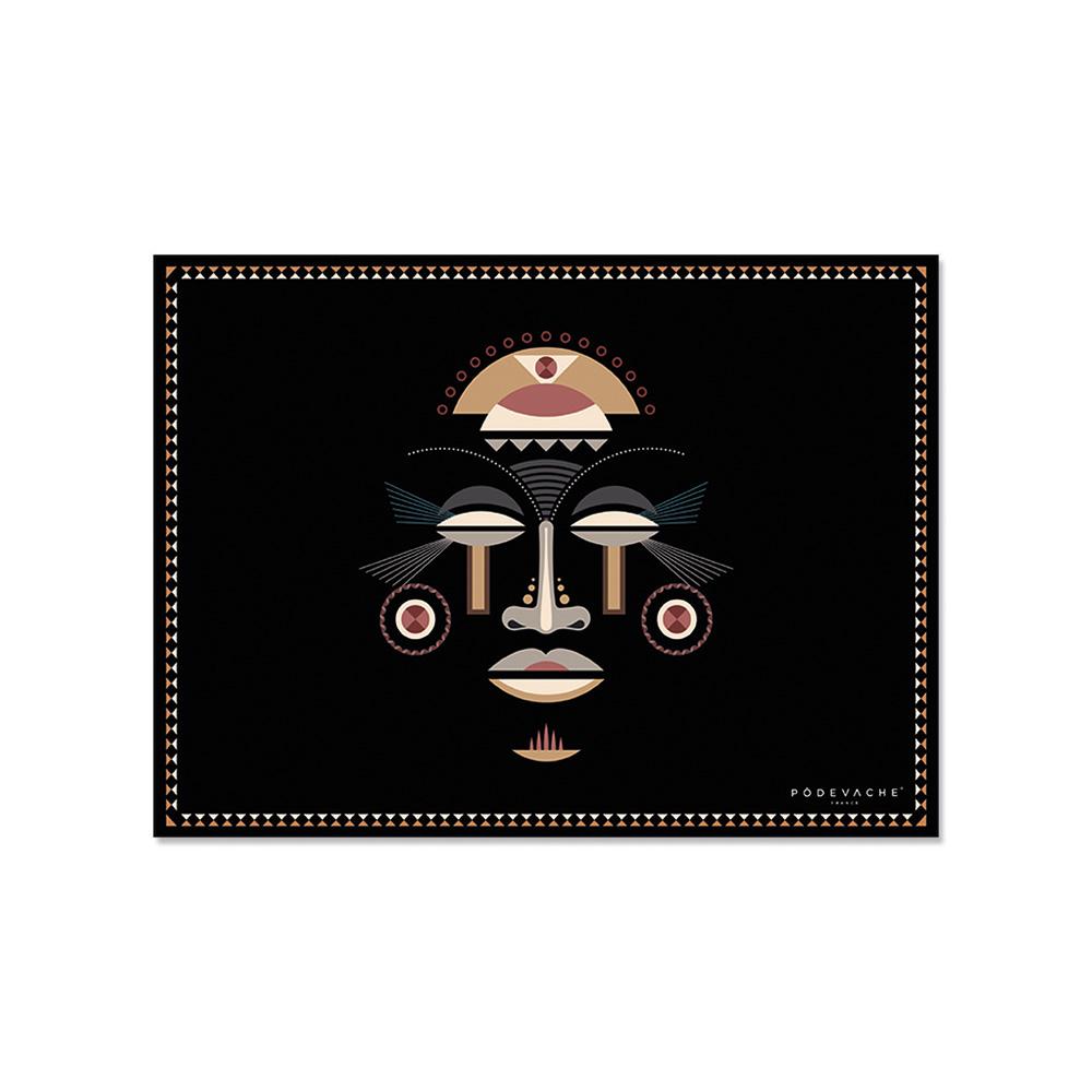 Ce set de table avec un masque africain donnera du caractère à votre décoration de table !