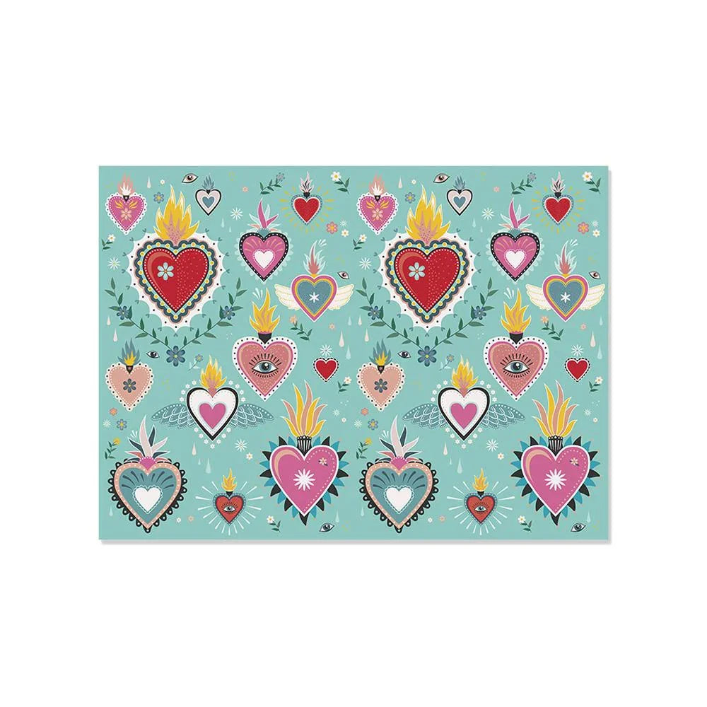 C’est l’accessoire parfait pour remettre au goût du jour votre coin repas ! Ce motif avec des coeurs colorés et un design original donnera du pep's à votre décoration de table !