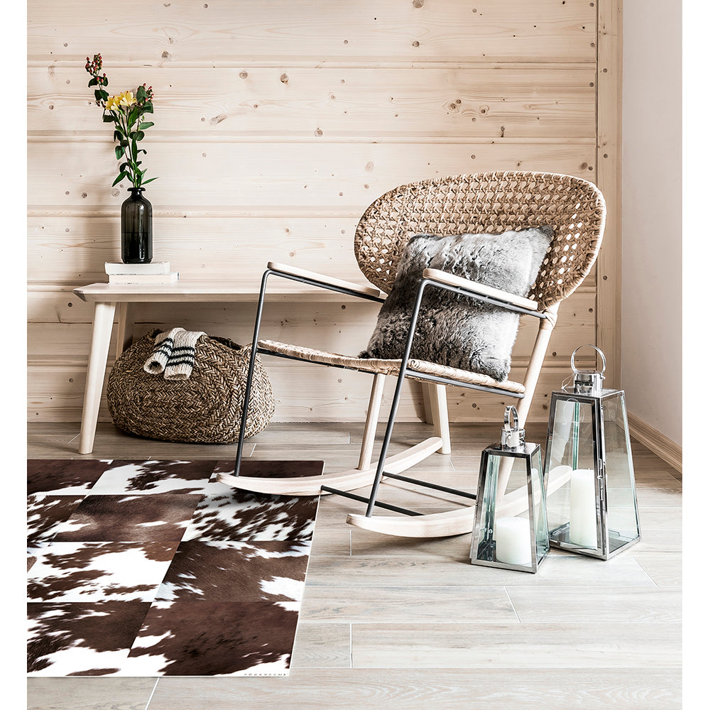 Cowhide vinyl rug