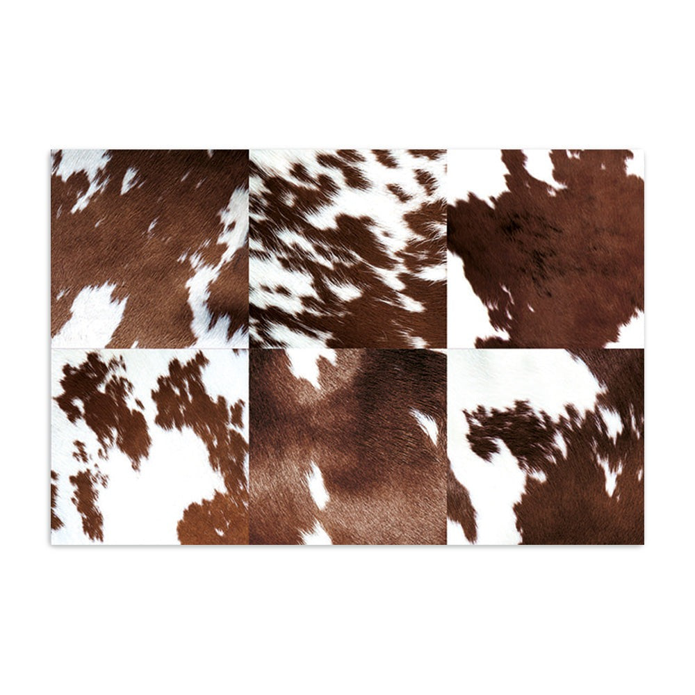 Cowhide vinyl rug